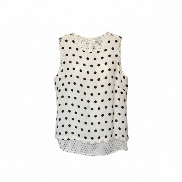 Rose & Olive Tops - Olive & Rose Women's Sleeveless Top NWT Size Small Polka Dot Black White